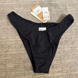 Billabong Black Sol Searcher Hike Skimpy Coverage Swim Bikini Bottoms‎ M NWT